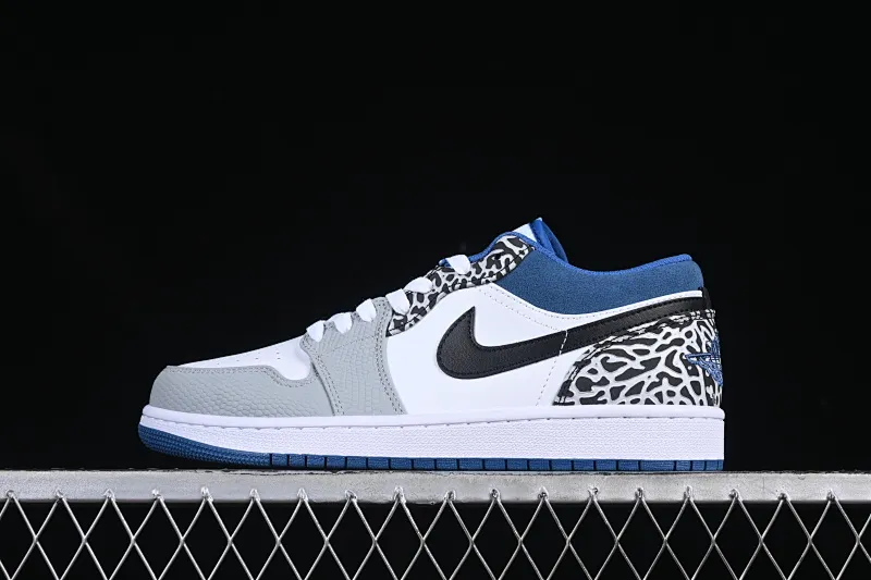 All categories Air Jordan Jordan series basketball shoes Air Jordan 1 Low Air Jordan 1 Low "True Blue" AJ1 Joe 1 burst white and blue color low-top basketball shoes DM1199-140